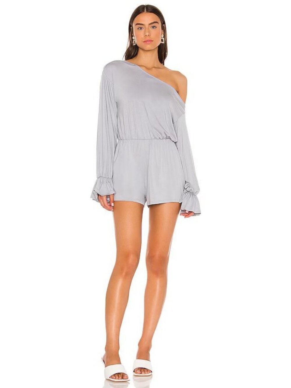Lovers and Friends moon beam gray Ontario romper M NWT
